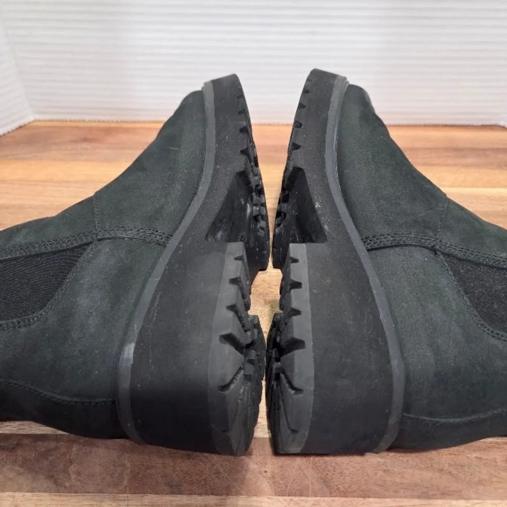 Timberland Carnaby Cool Chelsea Boots Women's 7 Black Nubuck Leather Lug A5NPK